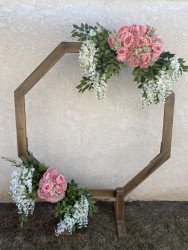 Hexagon Arch with Floral