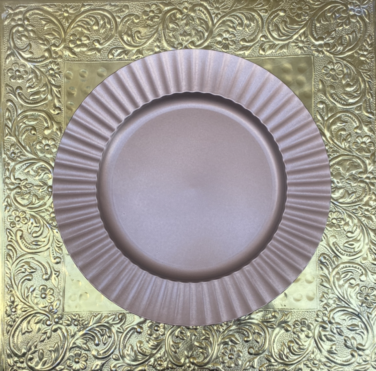 Charger Plate - Wavy RoseGold Charger Plates