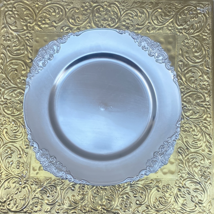 Charger Plate - French Silver Charger Plates