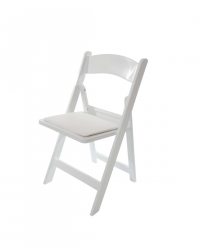 White Resin Folding Chair with Padded Seat Special Event Wedding Party Rentals in Richmond VA 3 1691017691 Package #30-2