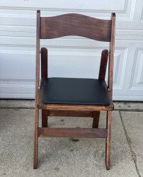 Resin Brown Chair (Blk Cushion)