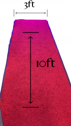 3x10ft Red Carpet