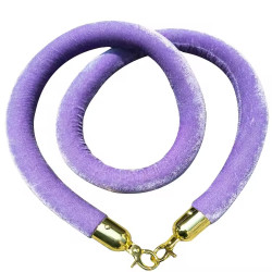 Stanchion - Rope Lavender Velvet w/Gold