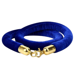 Stanchion - Rope Blue Velvet w/ Gold