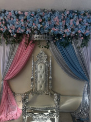 554285690 18425598421103341 835291508151838783 n 2 1761501588 Flower 8ft Hanging - Blue & Pink