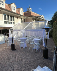 20x40 Clear Tent w/Partial Drapes